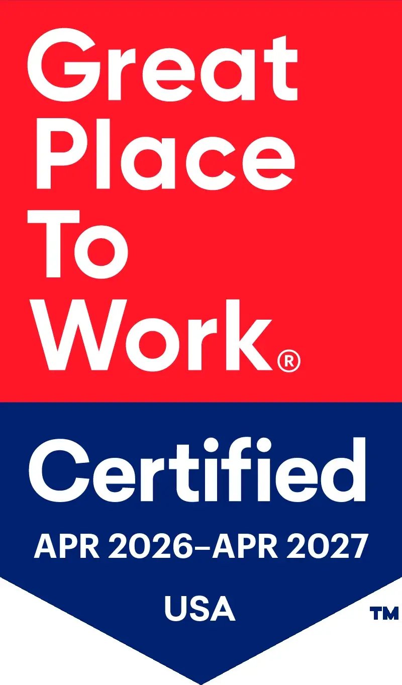 Great Place To Work Certified April 2026-April 2027